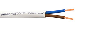 Καλώδιο εύκαμπτο (H05VV-F) 2*1,5mm² λευκό