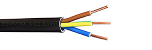 Καλώδιο ΝΥΥ (E1VV-U) 3*2,5mm² μαύρο