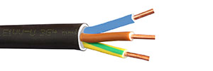 Καλώδιο ΝΥΥ (E1VV-U) 3*4mm² μαύρο