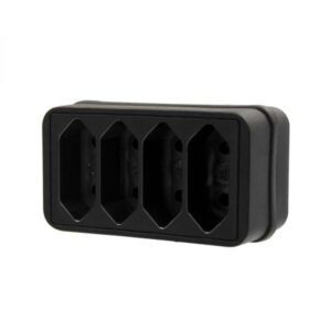 Αντάπτορας ρεύματος οριζόντιος 4 θέσεις διπολικά SAS μαύρο