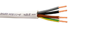 Καλώδιο εύκαμπτο (H05VV-F) 4*1.5mm² λευκό