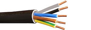 Καλώδιο ΝΥΥ (E1VV-U) 5*4mm² μαύρο