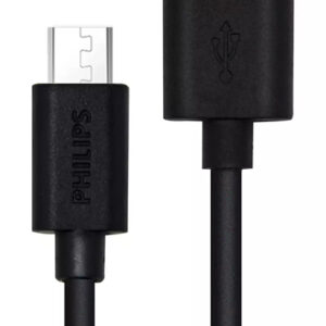 Καλώδιο USB σε USB micro PHILIPS 1.2m, μαύρο