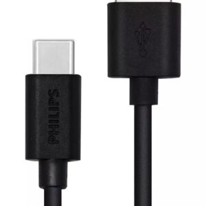 καλώδιο USB σε USB Type-C PHILIPS 1.2m, μαύρο