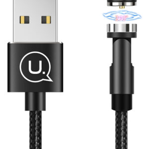 Καλώδιο USB σε lightning U59 μαγνητικό περιστρεφόμενο USAMS μαύρο