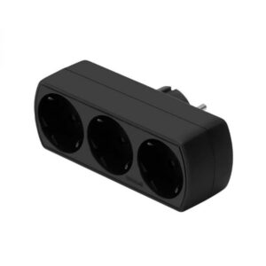 Αντάπτορας ρεύματος σούκο οριζόντιος 3 θέσεων SAS μαύρο