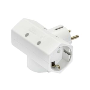 Αντάπτορας ρεύματος σούκο ΤΑΦ 3 θέσεων SAS λευκό
