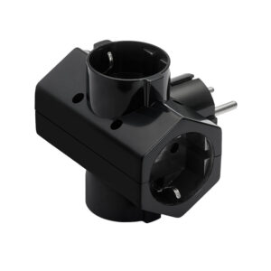 Αντάπτορας ρεύματος σούκο σταυρός 4 θέσεων SAS μαύρο