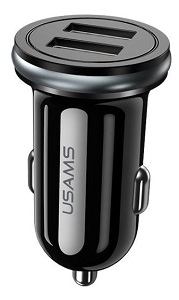 Φορτιστής αυτοκινήτου USB USAMS C8 μαύρος