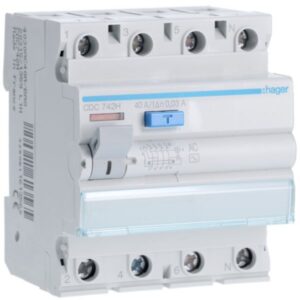 Ρελέ διαφυγής 4*40Α 6kΑ τύπου ΑC 30mA HAGER